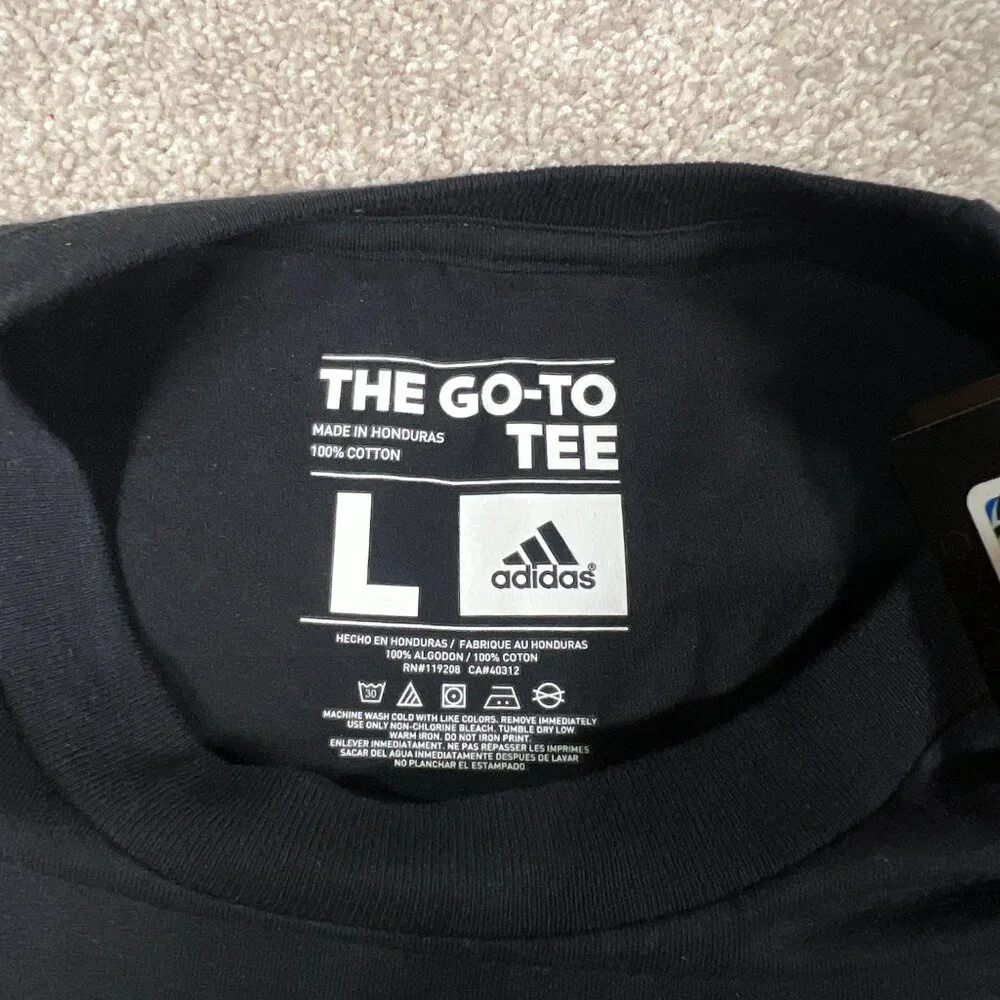 Adidas Mens L Black Portland Timbers MLS The Go To Tee Short Sleeve‎ T-Shirt NWT